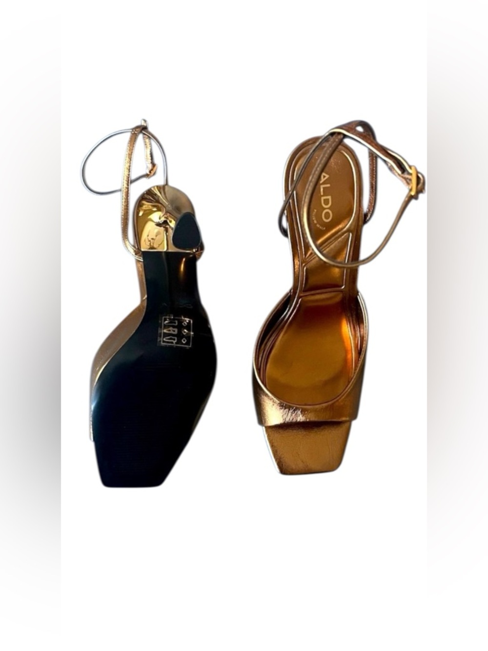 ALDO Women's Gold Sandals - Picture 4 of 5